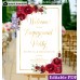 Red Roses Engagement Party Welcome sign template,Engagement Welcome sign,(16)